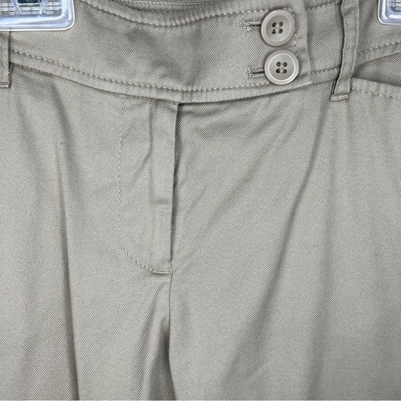 SIZE 2 PETITE ANN TAYLOR LOFT BEIGE KHAKI CROPPED CAPRI PANTS NEUTRAL OUTDOOR - Picture 3 of 9